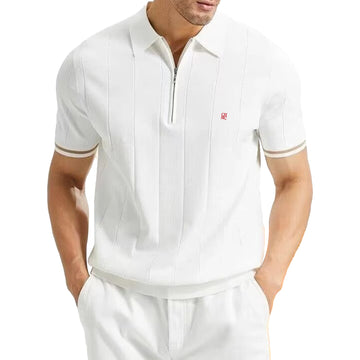 Aristo Ribbed Knit Polo Shirt